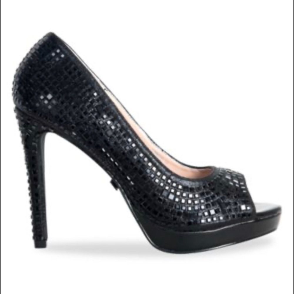 LAUREN LORRAINE
Rhinestone-Studded Stiletto-Heel Sandals
